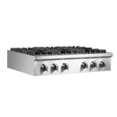 Forno Lseo 36" Gas Range top, 6 Burners, Griddle in Stainless Steel (FCTGS5737-36)