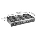 Forno Spezia 48" Cooktop, 8 Burners. Wok Ring and Grill/Griddle in Stainless Steel (FCTGS5751-48)