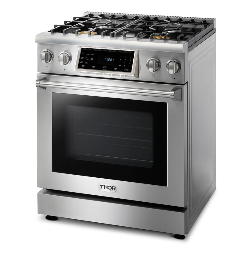 Thor Kitchen 30" 4.55 Cu. Ft. Gas Range with Tilt Panel in Stainless Steel (TRG3001)