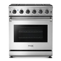 Thor Kitchen 30" 4.55 cu. ft. Professional Natural Gas Range in Stainless Steel (LRG3001U)