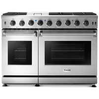Thor Kitchen 48" 6.8 cu. ft. Double Oven Natural Gas Range in Stainless Steel (LRG4807U)