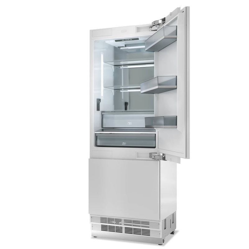 Thor Kitchen X-Series 30-Inch 16.1 Cu. Ft. Built-In Refrigerator with Bottom Freezer, Internal Water Dispenser and Ice Maker, in Stainless Steel (XRF3016BBP-SS)