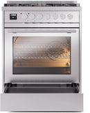 ILVE Professional Plus II 30-Inch Freestanding Dual Fuel Range with 5 Sealed Burner in Stainless Steel (UP30WMPSS)