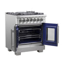 Forno Capriasca 30-Inch Freestanding Dual Fuel Range in Stainless Steel (FFSGS6387-30)