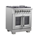 Forno Capriasca 30-Inch Freestanding Dual Fuel Range in Stainless Steel (FFSGS6387-30)