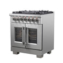 Forno Capriasca 30-Inch Freestanding Dual Fuel Range in Stainless Steel (FFSGS6387-30)