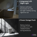 Forno Acqua Luxurious Smart Toilet, Includes Heated Seat, Auto Flush, Auto Lid, Powerful Flush, Ideal for Powder Rooms (CSTPB0)