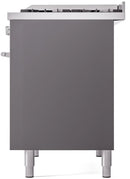 ILVE Professional Plus II 40-Inch Freestanding Dual Fuel Range with 6 Sealed Burner and Removable Griddle in Matte Graphite (UPD40FWMPMG)