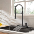 FORNO ACQUA FCWCMBKD1 Waterfall Pull-Down Kitchen Faucet Black - Hero