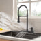 FORNO ACQUA 4 Function Pull-Down Waterfall Kitchen Faucet in Black (FCWCMBKD1)