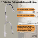 Forno Acqua 33-Inch Drop-In/Undermount 3-Level Workstation with Retractable Faucet & Glass Rinser (D-ZP30)