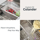 Forno Acqua 33-Inch Drop-In/Undermount MultiSINK Workstation Sink with Waterfall Faucet & Glass Rinser (E-XP30)