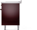 ILVE Nostalgie II 60-Inch Dual Fuel Freestanding Range with Removable Griddle in Burgundy with Bronze Trim (UP60FSNMPBUB)