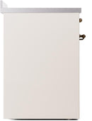 ILVE Nostalgie II 30-Inch Freestanding Electric Induction Range in Antique White with Bronze Trim (UPI304NMPAWB)