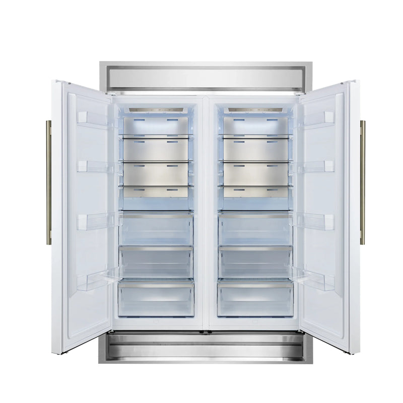 Forno Maderno 2 28-Inch Wide 27.2 Cu.Ft Convertible Refrigerator/Freezer with Decorative Trim (FFFFD1722-60MG-WHT)