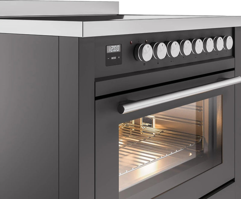 ILVE Professional Plus II 36-Inch Induction Range in Matte Graphite (UPI366WMPMG)