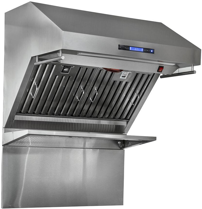 Forno 30-Inch 600 CFM Wall Mount Range Hood with Baffle Filter and Red Light Warmer in Stainless Steel  (FRHWM5029-30)