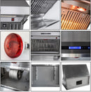 Forno 30-Inch 600 CFM Wall Mount Range Hood with Baffle Filter and Red Light Warmer in Stainless Steel  (FRHWM5029-30)