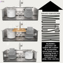 Forno Acqua 33-Inch Drop-In/Undermount 3-Level Workstation Sink with Faucet, Waterfall & Glass Rinser (D-WP30)