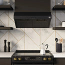 Forno Espresso 2-Piece Appliance Package - 30-Inch Electric Range with 5.0 Cu.Ft. Electric Oven and Under Cabinet Range Hood in Black with Antique Brass Trim (FBDL-002-02CA)