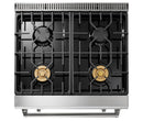 Thor Kitchen 5-Piece Appliance Package - 30-Inch Gas Range with Liquid Propane Kit, Tilt Panel, French Door Refrigerator, Wall Mount Hood, Dishwasher, and Wine Cooler in Stainless Steel