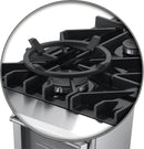 Forno 5-Piece Appliance Package - 30-Inch Dual Fuel Range with Air Fryer, Refrigerator, Wall Mount Hood, 24-Inch Microwave Oven, & 3-Rack Dishwasher in Stainless Steel