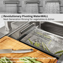 Forno Acqua 45-Inch Drop-In/Undermount 3-Level Workstation Sink with Two Faucets & Glass Rinser (J-WP30)