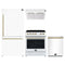 FORNO 4-Piece Appliance Package- 30-Inch Electric Range, Under Cabinet Range Hood, 31-Inch Refrigerator, and Built-In Dishwasher in White with Stainless Steel Trim (FBDL-006-03CA)