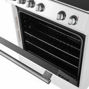 Forno Espresso 2-Piece Appliance Package - 30-Inch Electric Range with 5.0 Cu.Ft. Electric Oven and Refrigerator in White with Antique Brass Trim (FBDL-003-03CA)