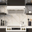 FORNO 4-Piece Appliance Package- 30-Inch Electric Range, Under Cabinet Range Hood, 31-Inch Refrigerator, and Built-In Dishwasher in White with Stainless Steel Trim (FBDL-006-03CA)