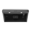 FORNO 4-Piece Appliance Package- 30-Inch Electric Range, Under Cabinet Range Hood, 31-Inch Refrigerator, and Built-In Dishwasher in Black with Stainless Steel Trim (FBDL-006-02CA)