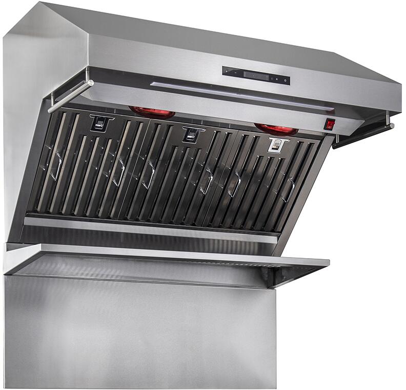 Forno 36-Inch 1200 CFM Wall Mount Ducted Range Hood with Baffle Filter and Red Light Warmer in Stainless Steel (FRHWM5029-36)