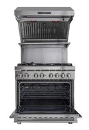 Forno 36-Inch 1200 CFM Wall Mount Ducted Range Hood with Baffle Filter and Red Light Warmer in Stainless Steel (FRHWM5029-36)