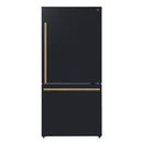 FORNO 4-Piece Appliance Package- 30-Inch Electric Range, Under Cabinet Range Hood, 31-Inch Refrigerator, and Built-In Dishwasher in Black with Stainless Steel Trim (FBDL-006-02CA)