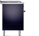ILVE Nostalgie II 60-Inch Dual Fuel Freestanding Range with Removable Griddle in Midnight Blue with Bronze Trim (UP60FSNMPMBB)