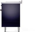 ILVE Nostalgie II 60-Inch Dual Fuel Freestanding Range with Removable Griddle in Midnight Blue with Bronze Trim (UP60FSNMPMBB)