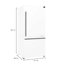 FORNO 4-Piece Appliance Package- 30-Inch Electric Range, Under Cabinet Range Hood, 31-Inch Refrigerator, and Built-In Dishwasher in White with Stainless Steel Trim (FBDL-006-03CA)