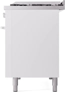 ILVE 48-Inch Professional Plus II Freestanding Dual Fuel Range with 8 Sealed Burner and Removable Griddle in White (UP48FWMPWH)