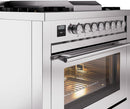 ILVE Professional Plus II 36-Inch Freestanding Dual Fuel Range with 6 Sealed Burner with Removable Griddle in Stainless Steel (UP36FWMPSS)