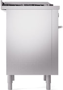 ILVE Professional Plus II 36-Inch Freestanding Dual Fuel Range with 6 Sealed Burner with Removable Griddle in Stainless Steel (UP36FWMPSS)