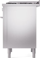 ILVE Professional Plus II 36-Inch Freestanding Dual Fuel Range with 6 Sealed Burner with Removable Griddle in Stainless Steel (UP36FWMPSS)