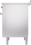 ILVE Nostalgie II 36-Inch Limited Edition Induction Range in Stainless Steel with Brass Trim (UPI366NMPSSG-LE)