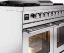 ILVE Professional Plus II 40-Inch Freestanding Dual Fuel Range with 6 Sealed Burner and Removable Griddle in Stainless Steel (UPD40FWMPSS)