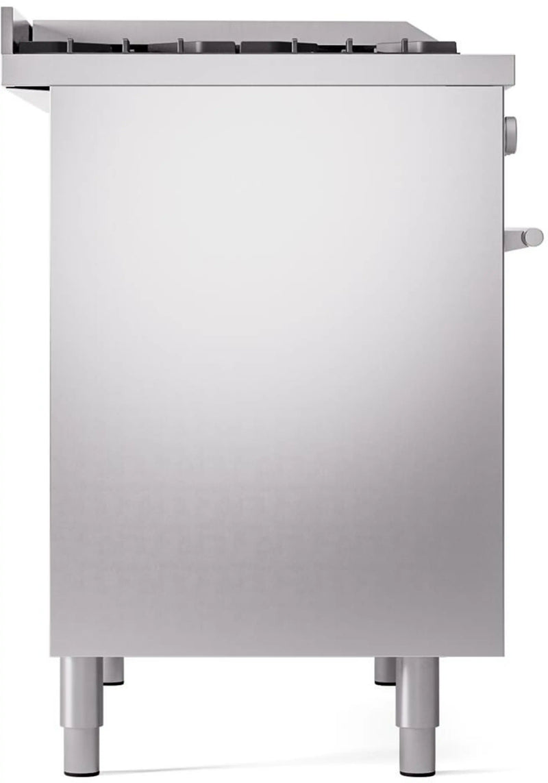 ILVE Professional Plus II 40-Inch Freestanding Dual Fuel Range with 6 Sealed Burner and Removable Griddle in Stainless Steel (UPD40FWMPSS)
