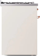 ILVE Nostalgie II 30-Inch Dual Fuel Freestanding Range in Antique White with Copper Trim (UP30NMPAWP)