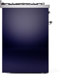 ILVE Nostalgie II 30-Inch Dual Fuel Freestanding Range in Midnight Blue with Chrome Trim (UP30NMPMBC)