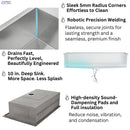 Forno Acqua 45-Inch Undermount 3-Level Workstation MultiSINK with Custom-Fit Accessories (JUXN70)