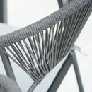 Deko Living 6 Piece Seating Black Outdoor Patio Dining Chairs and Table Set (COP30803)