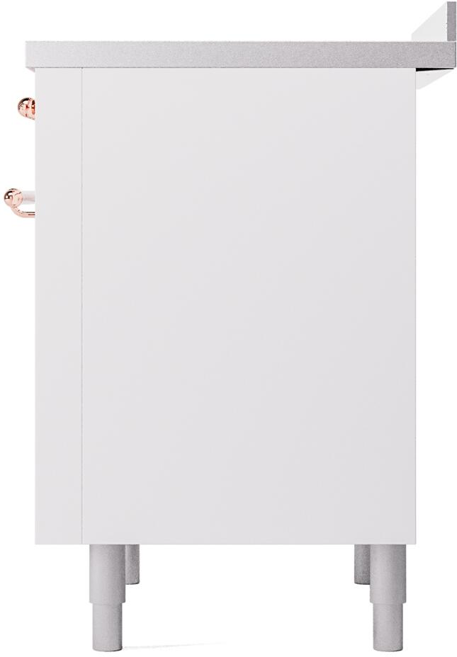 ILVE Nostalgie II 36-Inch Freestanding Electric Induction Range in White with Copper Trim (UPI366NMPWHP)