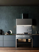 ILVE Panoramagic 48-Inch Freestanding Dual Fuel Range with Removable Griddle in Stainless Steel (UPM12FDS3SS)